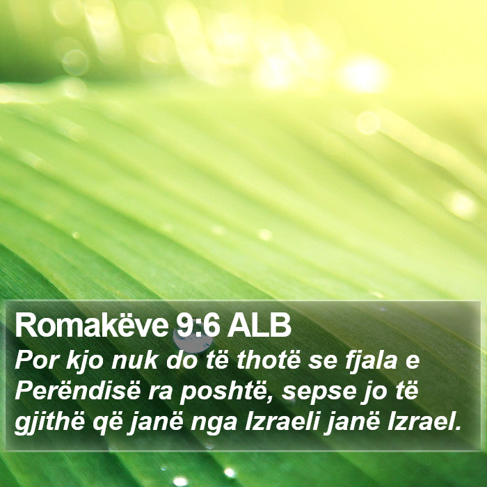 Romakëve 9:6 ALB Bible Study