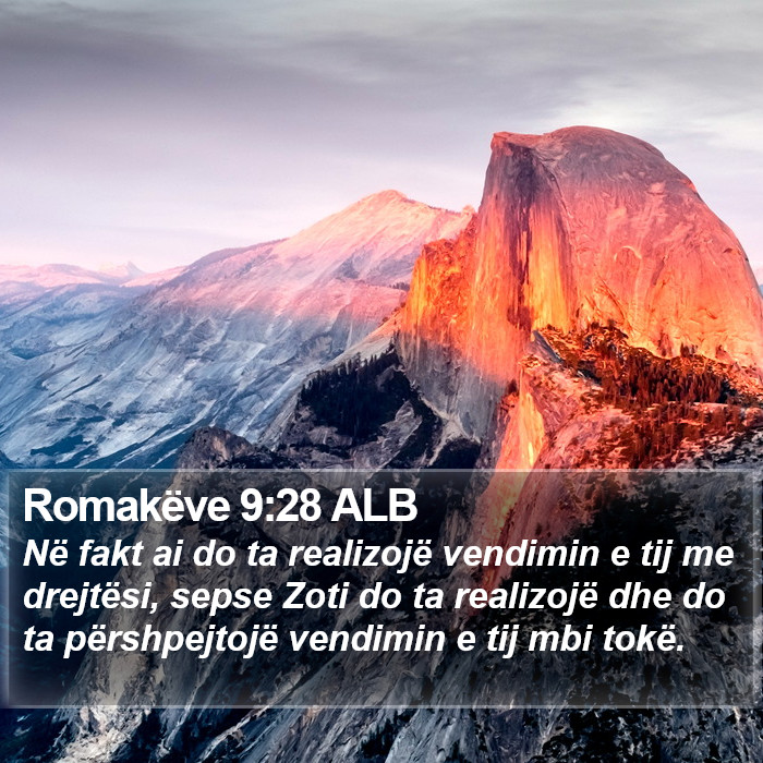 Romakëve 9:28 ALB Bible Study