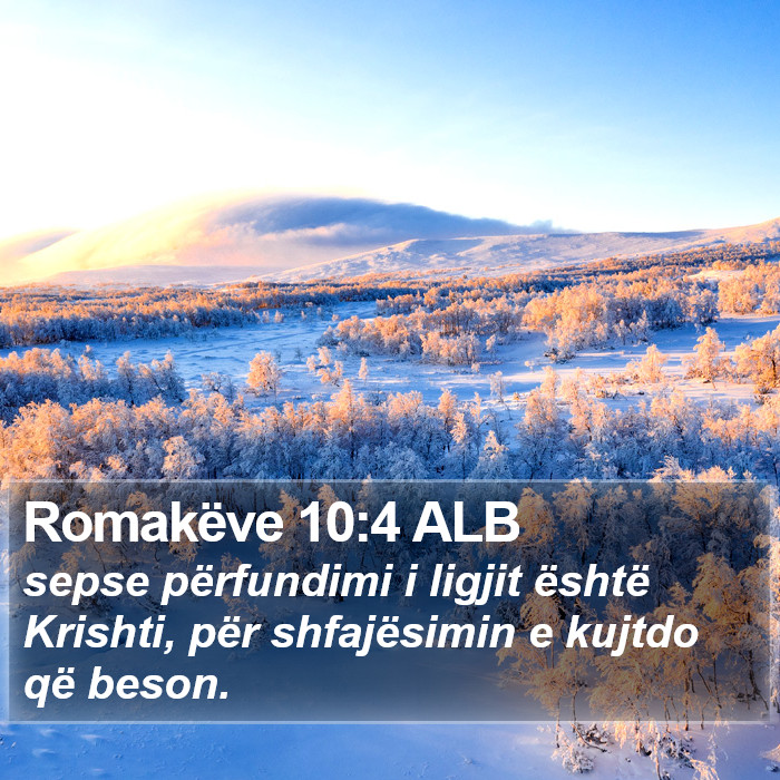 Romakëve 10:4 ALB Bible Study