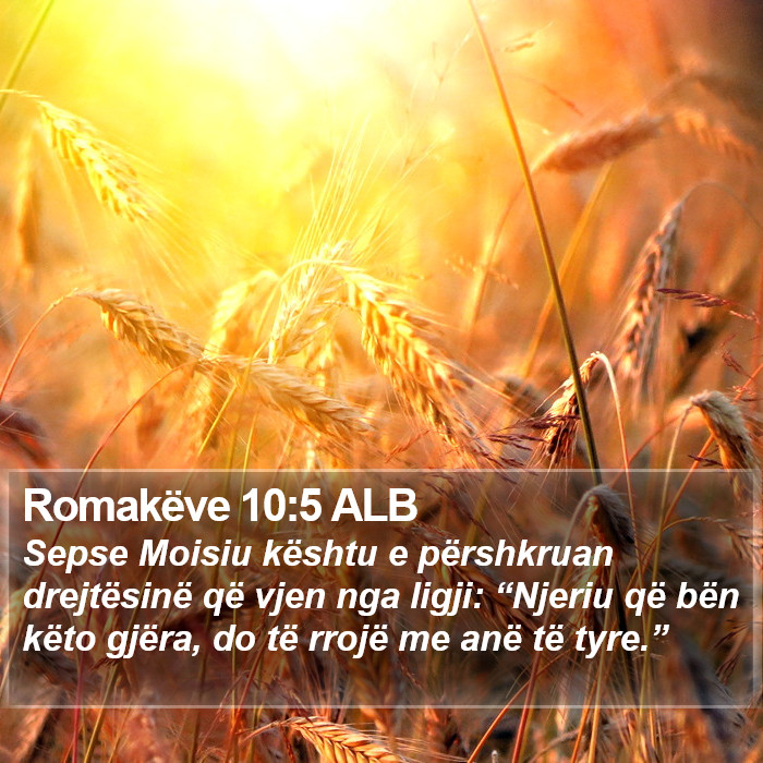 Romakëve 10:5 ALB Bible Study