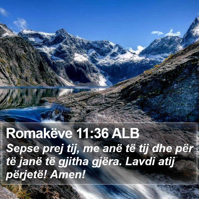 Romakëve 11:36 ALB Bible Study