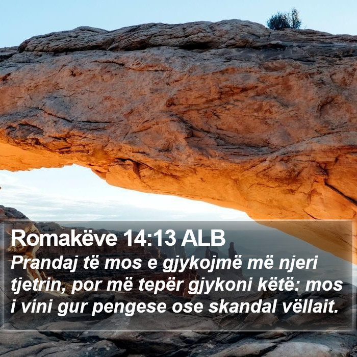 Romakëve 14:13 ALB Bible Study
