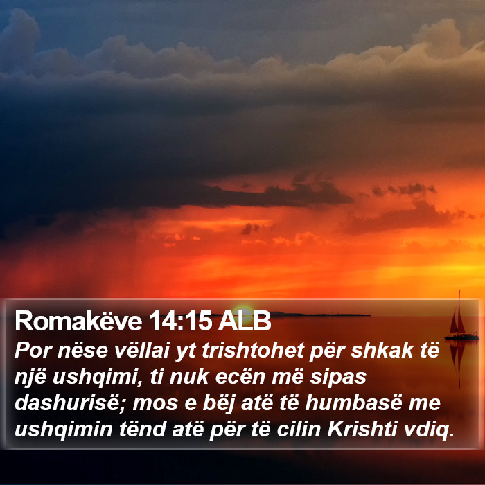 Romakëve 14:15 ALB Bible Study