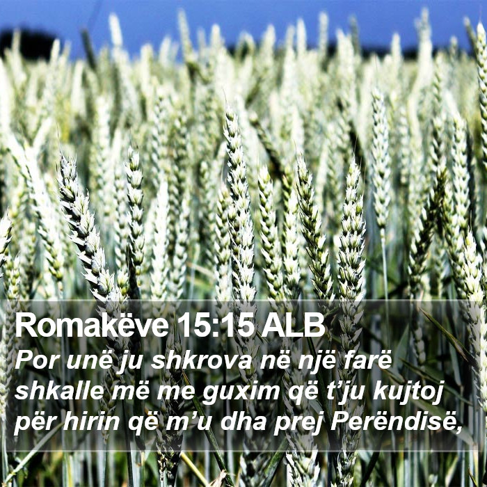 Romakëve 15:15 ALB Bible Study