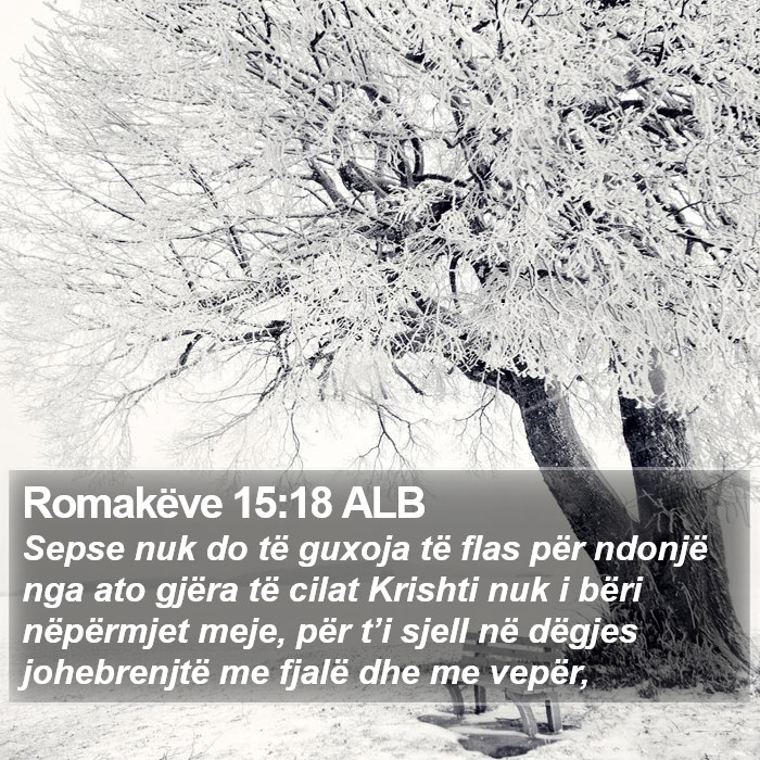 Romakëve 15:18 ALB Bible Study