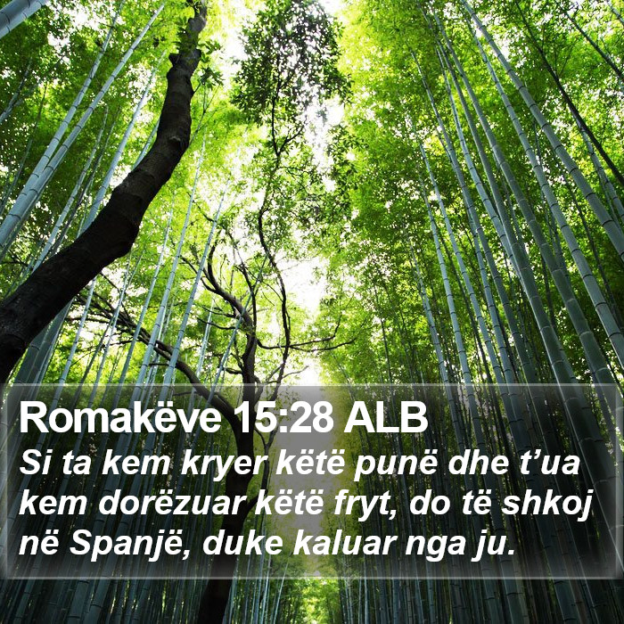 Romakëve 15:28 ALB Bible Study