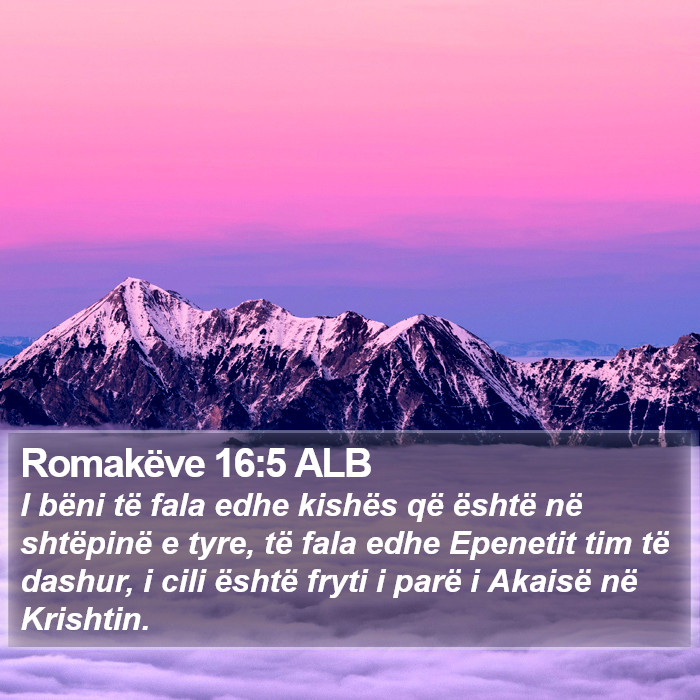 Romakëve 16:5 ALB Bible Study