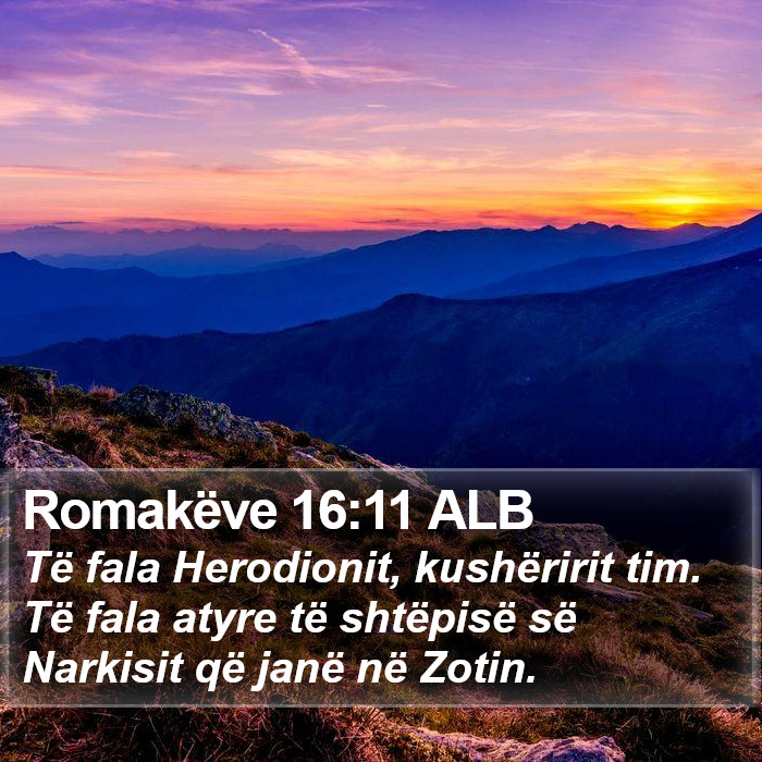 Romakëve 16:11 ALB Bible Study