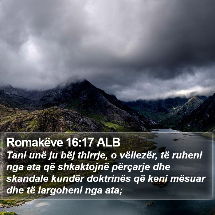 Romakëve 16:17 ALB Bible Study