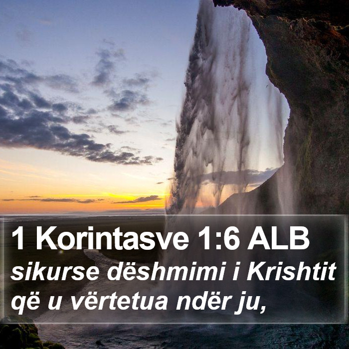 1 Korintasve 1:6 ALB Bible Study