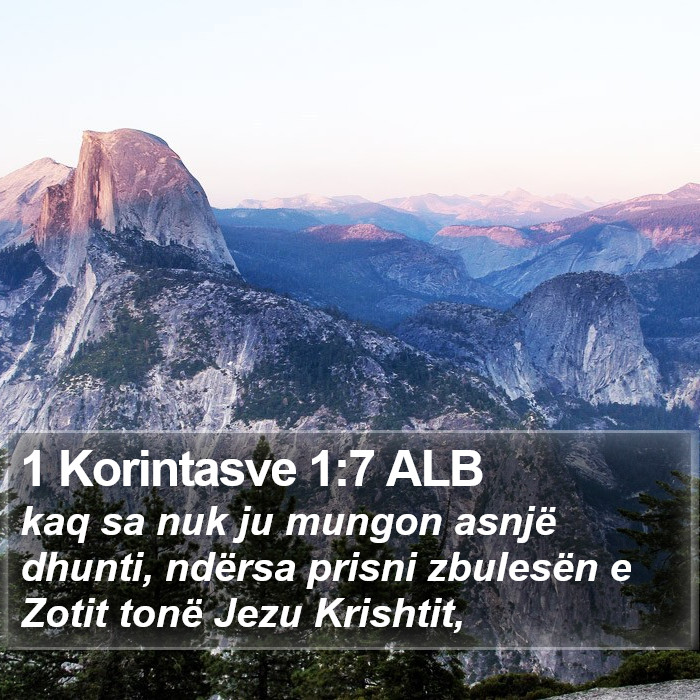 1 Korintasve 1:7 ALB Bible Study