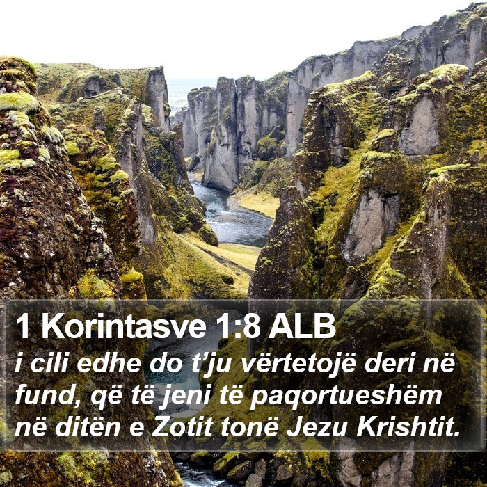 1 Korintasve 1:8 ALB Bible Study