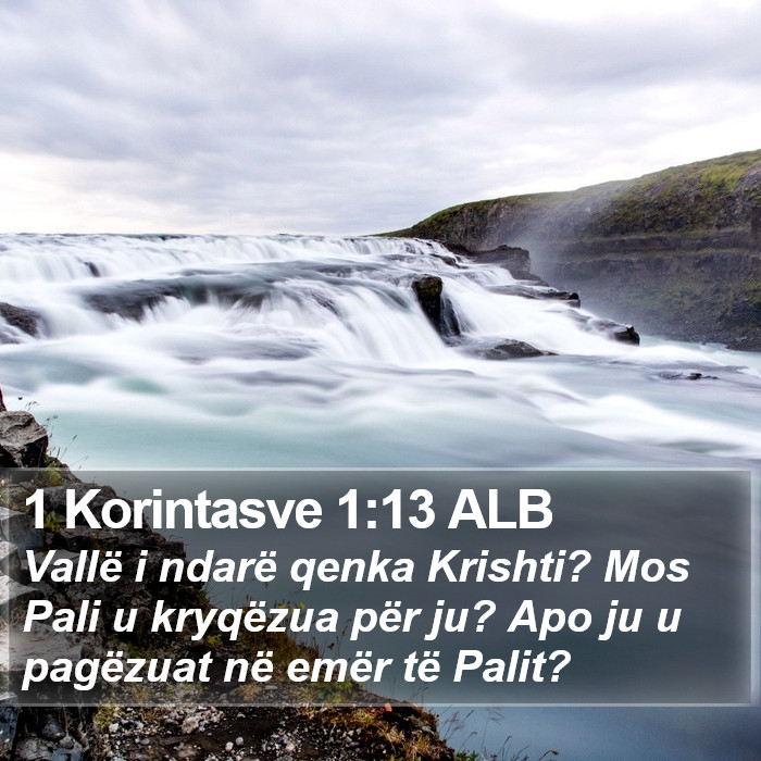 1 Korintasve 1:13 ALB Bible Study