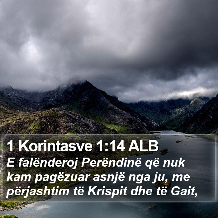 1 Korintasve 1:14 ALB Bible Study