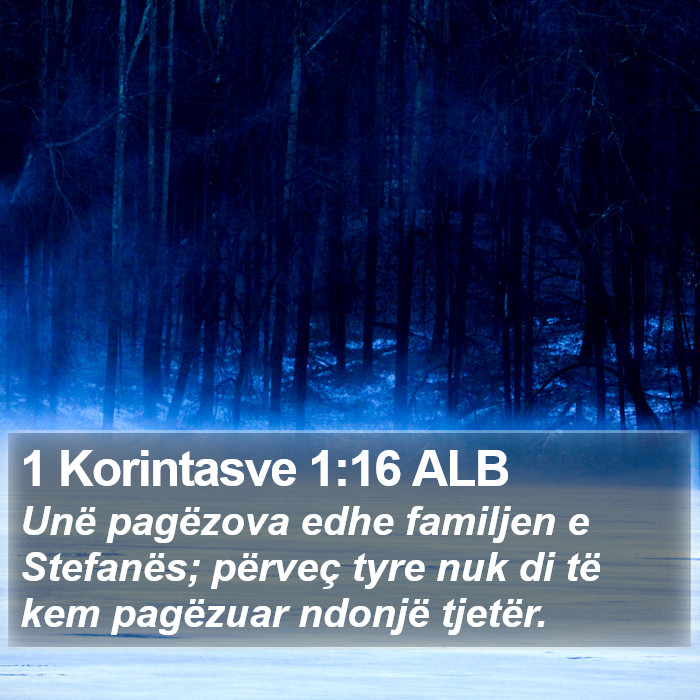 1 Korintasve 1:16 ALB Bible Study