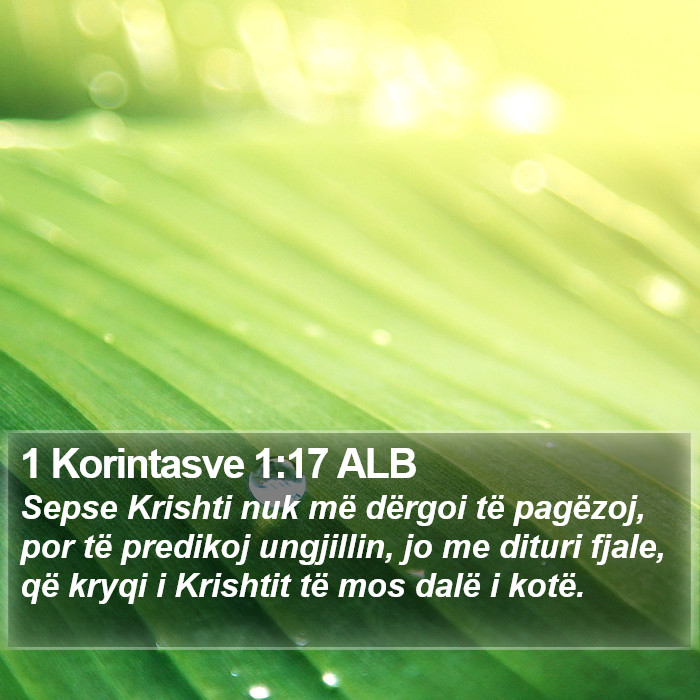 1 Korintasve 1:17 ALB Bible Study