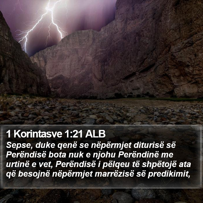 1 Korintasve 1:21 ALB Bible Study