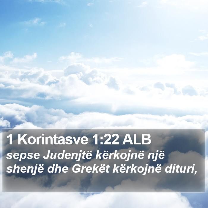 1 Korintasve 1:22 ALB Bible Study