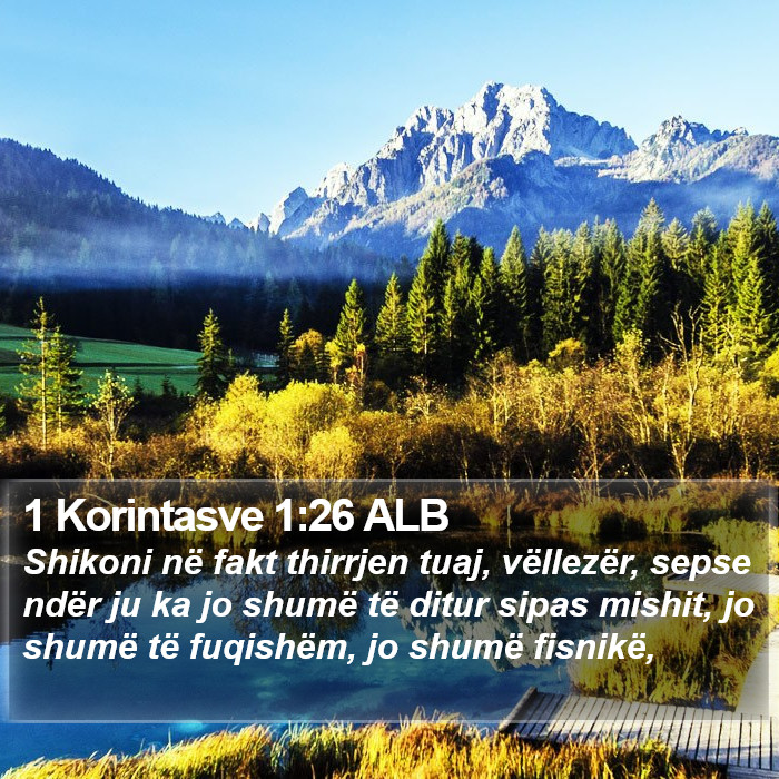 1 Korintasve 1:26 ALB Bible Study