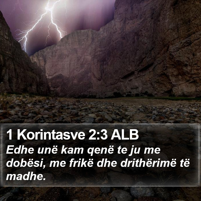 1 Korintasve 2:3 ALB Bible Study