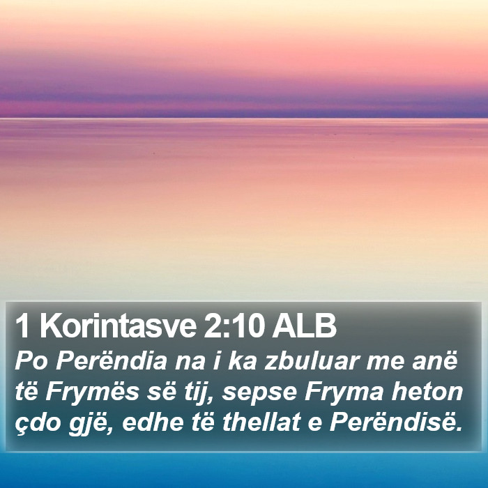 1 Korintasve 2:10 ALB Bible Study