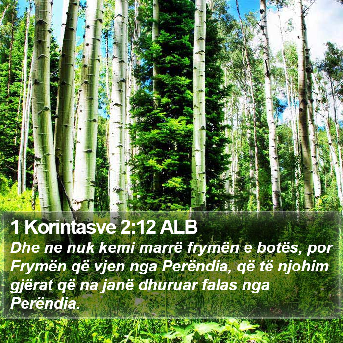 1 Korintasve 2:12 ALB Bible Study