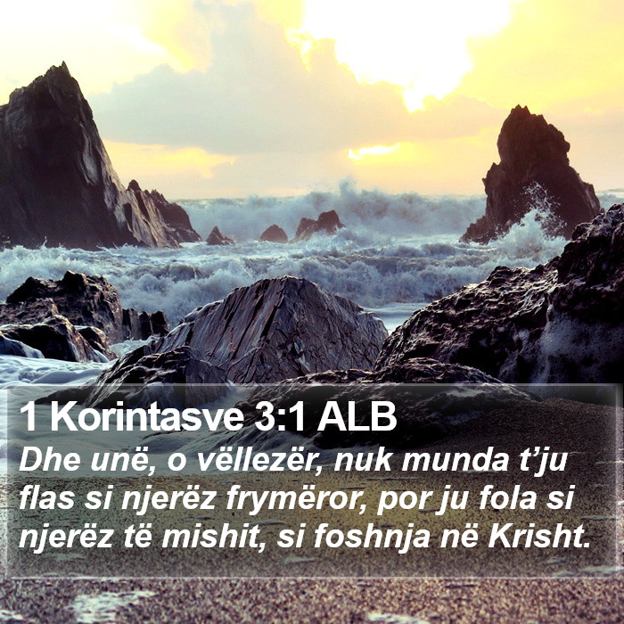 1 Korintasve 3:1 ALB Bible Study