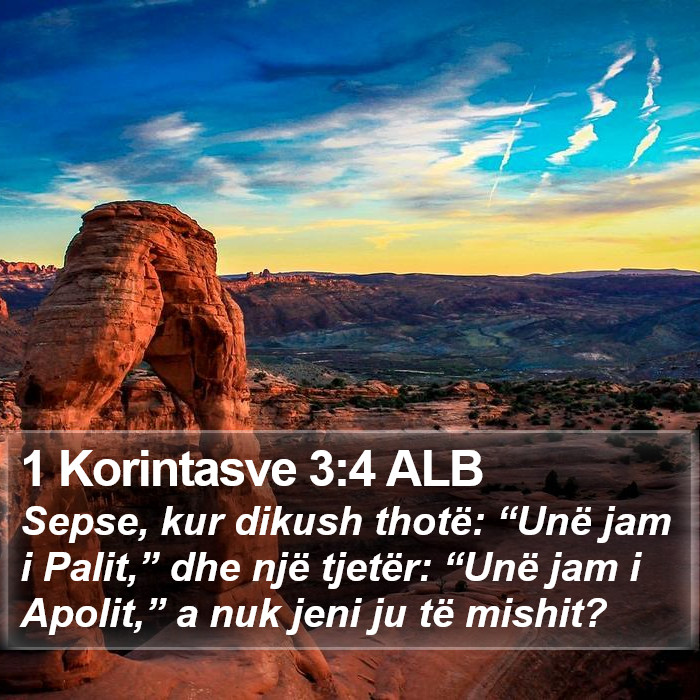 1 Korintasve 3:4 ALB Bible Study