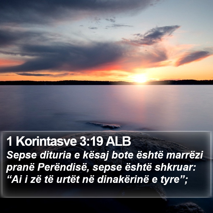 1 Korintasve 3:19 ALB Bible Study