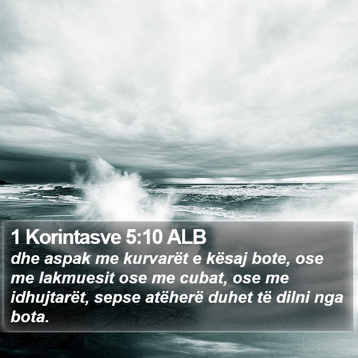 1 Korintasve 5:10 ALB Bible Study