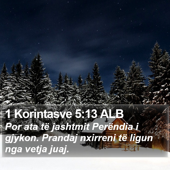 1 Korintasve 5:13 ALB Bible Study