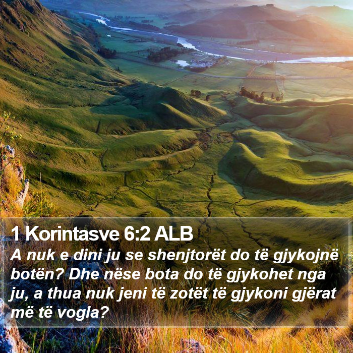 1 Korintasve 6:2 ALB Bible Study