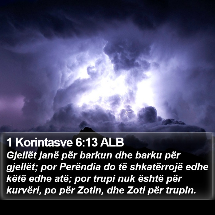 1 Korintasve 6:13 ALB Bible Study