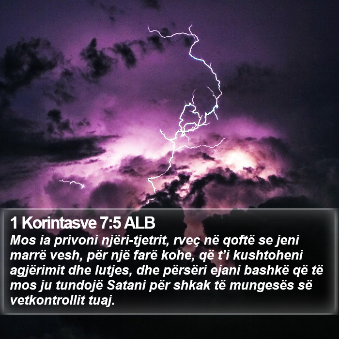 1 Korintasve 7:5 ALB Bible Study