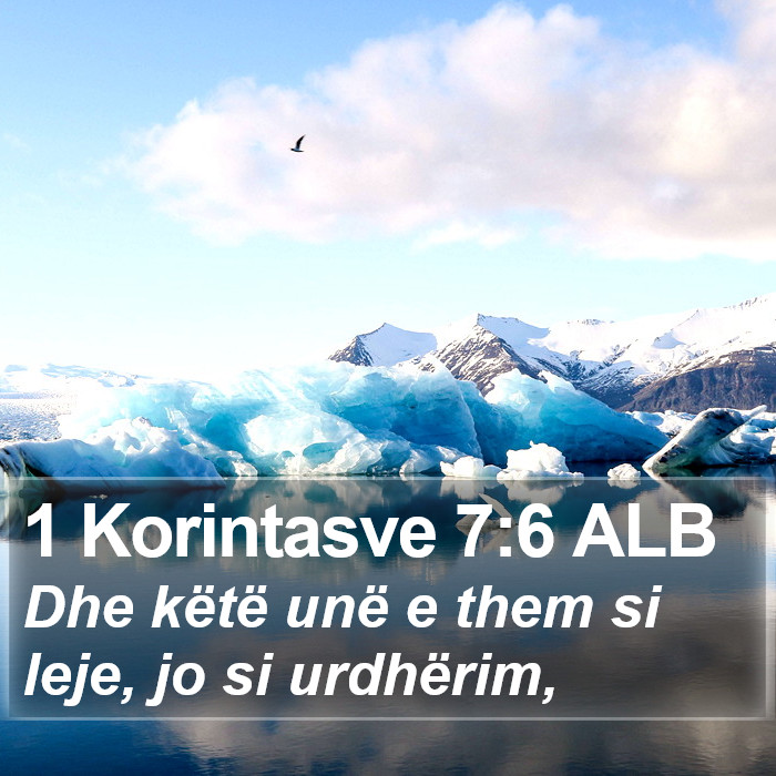 1 Korintasve 7:6 ALB Bible Study