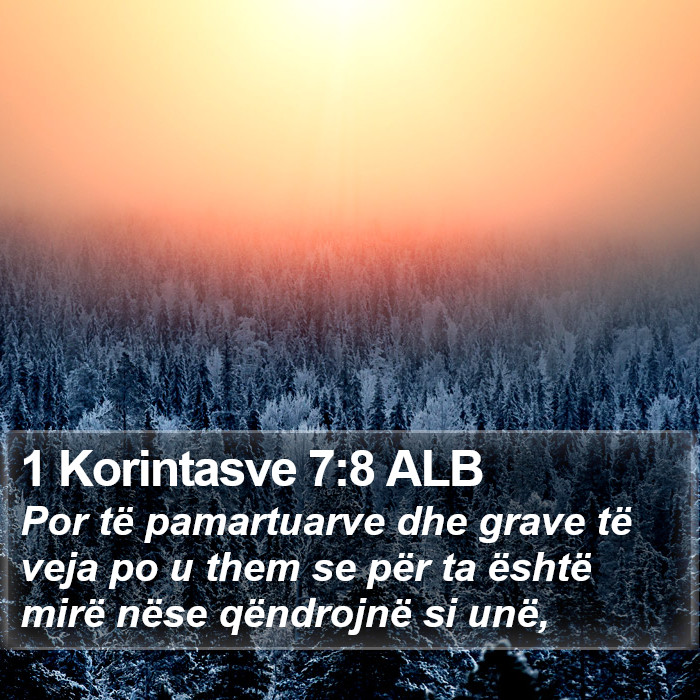 1 Korintasve 7:8 ALB Bible Study