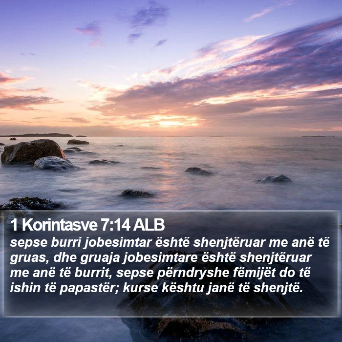 1 Korintasve 7:14 ALB Bible Study