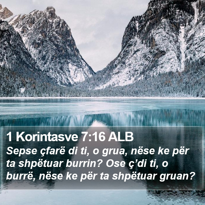 1 Korintasve 7:16 ALB Bible Study