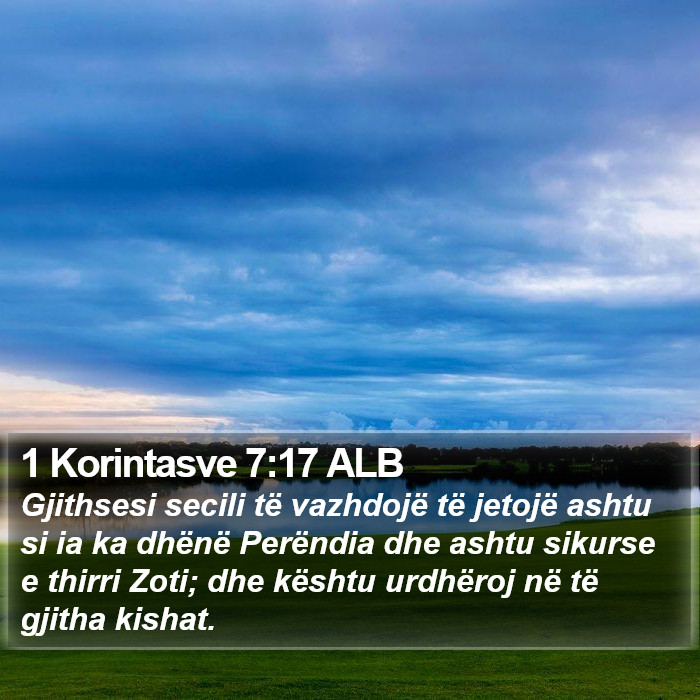 1 Korintasve 7:17 ALB Bible Study