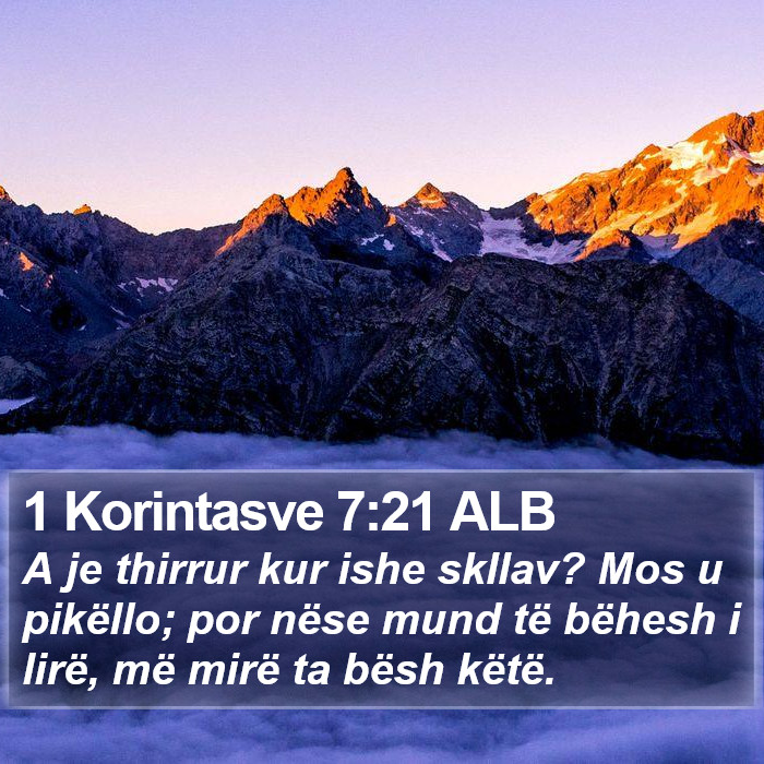 1 Korintasve 7:21 ALB Bible Study