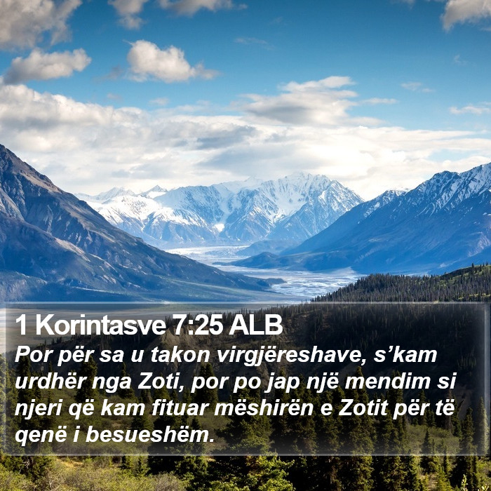 1 Korintasve 7:25 ALB Bible Study