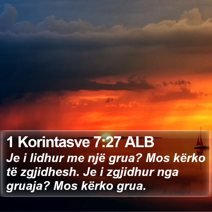 1 Korintasve 7:27 ALB Bible Study