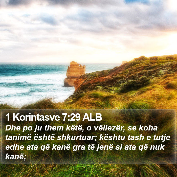 1 Korintasve 7:29 ALB Bible Study