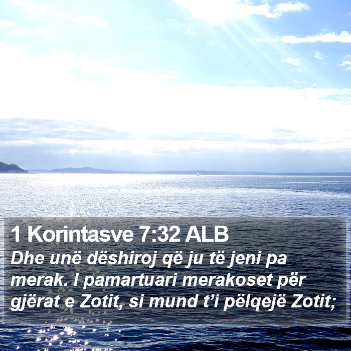 1 Korintasve 7:32 ALB Bible Study