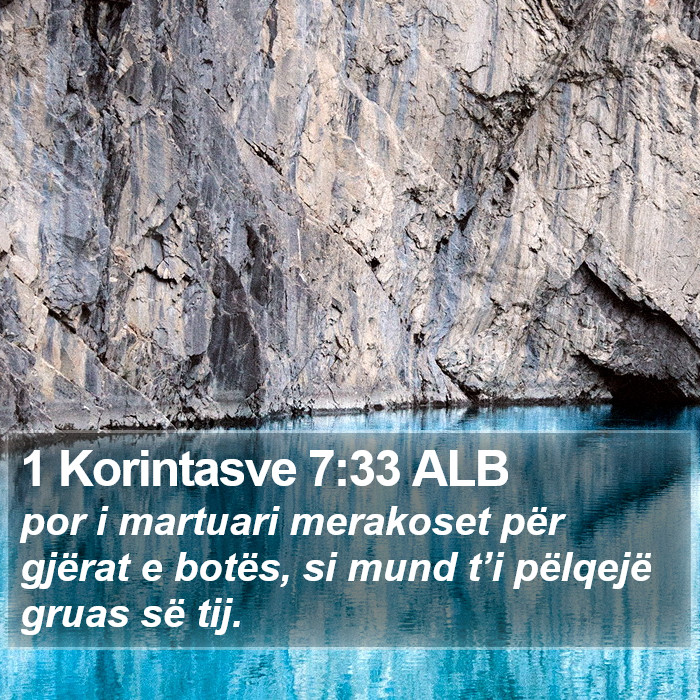 1 Korintasve 7:33 ALB Bible Study