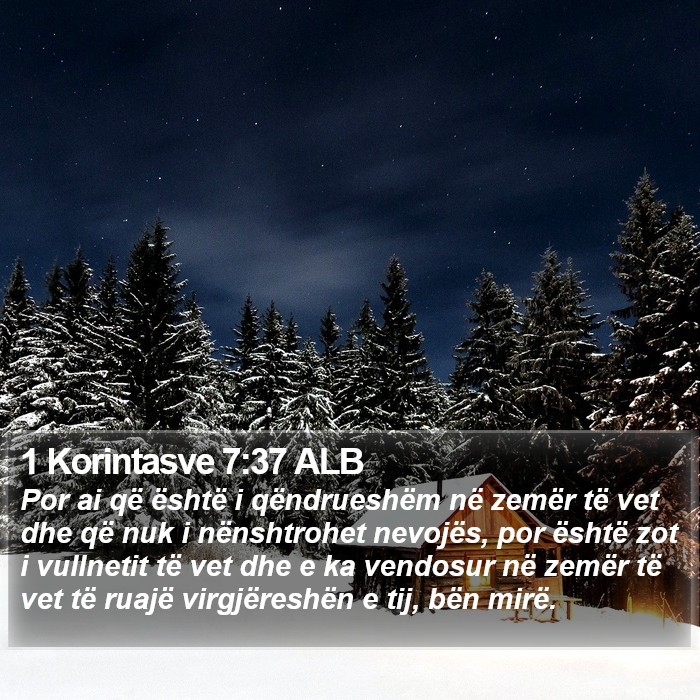 1 Korintasve 7:37 ALB Bible Study