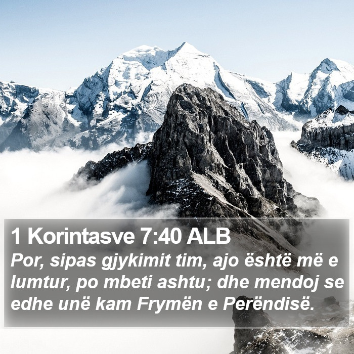 1 Korintasve 7:40 ALB Bible Study