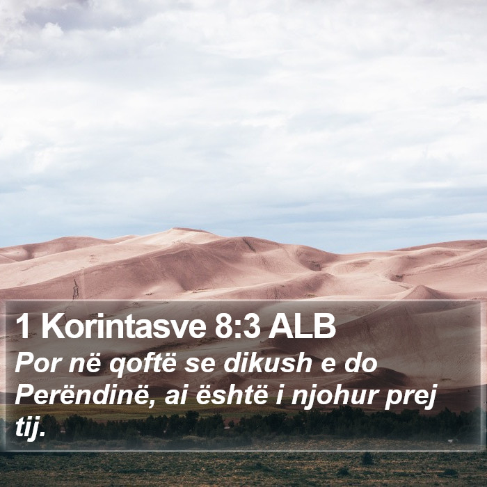 1 Korintasve 8:3 ALB Bible Study