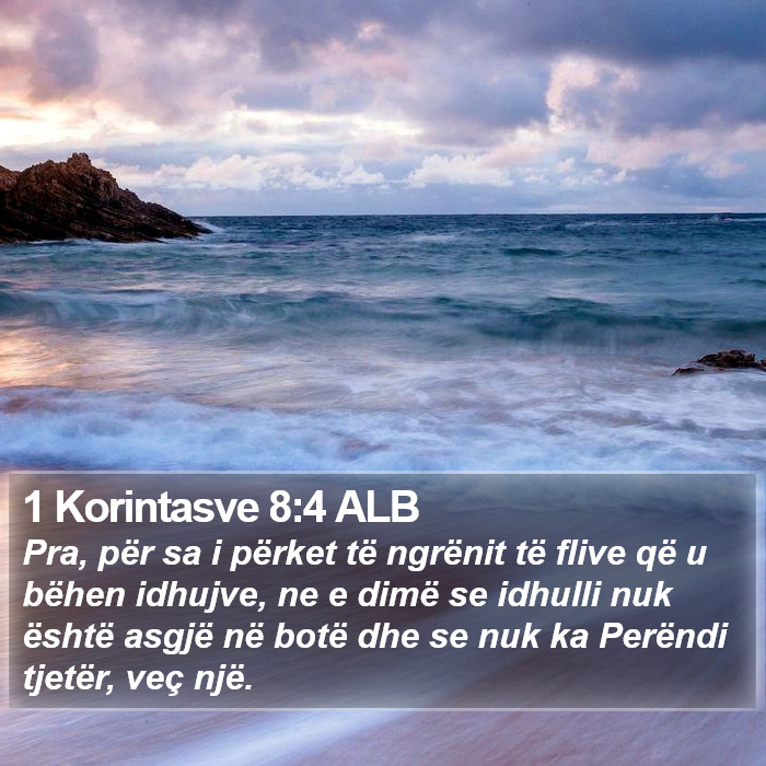 1 Korintasve 8:4 ALB Bible Study