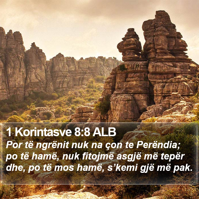 1 Korintasve 8:8 ALB Bible Study